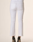 Pantalone bianco trombetta fondo sfrangiato-Angelico