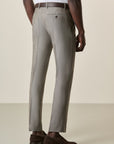 Beige Mohair-Effect Trousers In Custom-Fit Virgin Wool