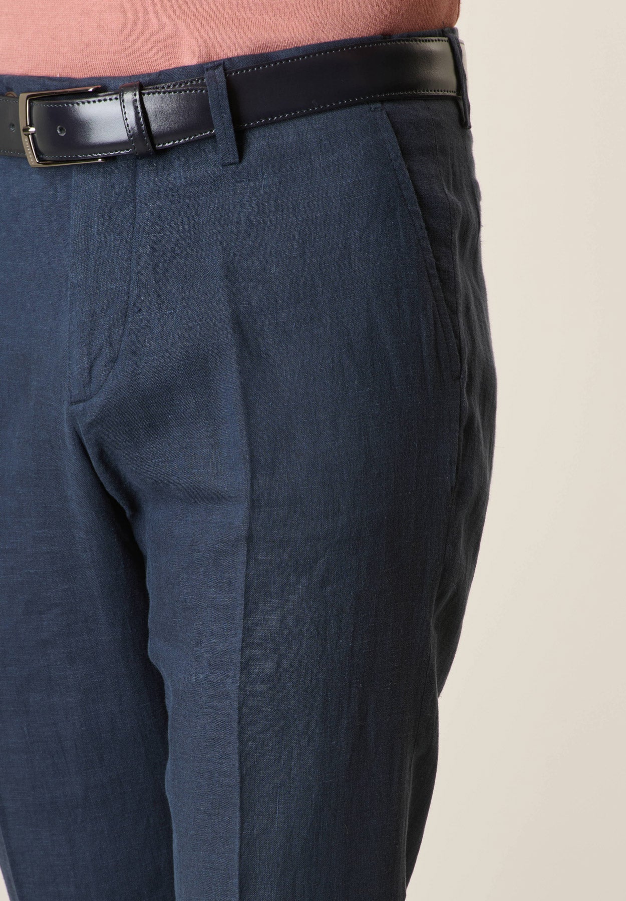 Custom Blue Linen Trousers