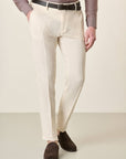 Custom Cream Linen Trousers