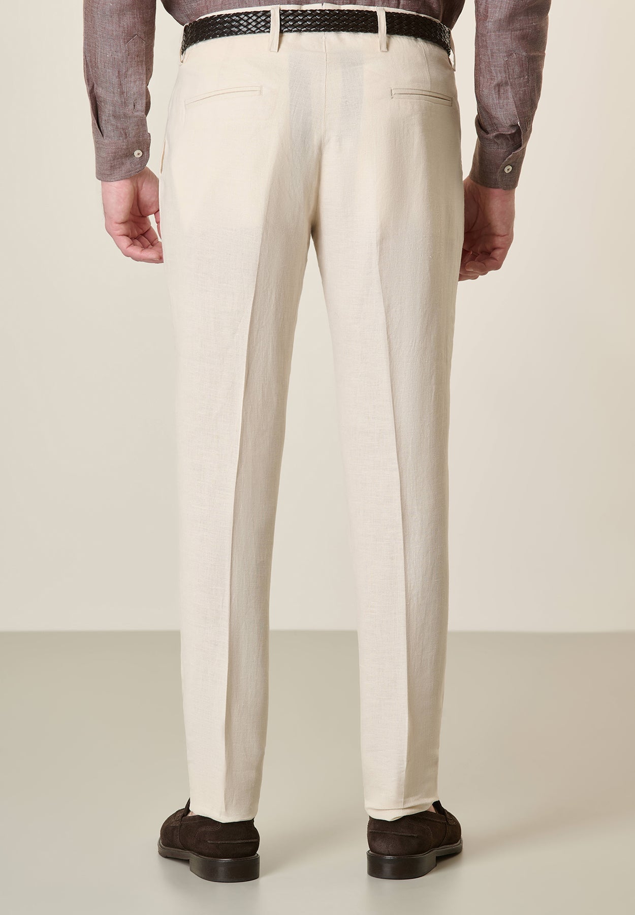 Custom Cream Linen Trousers