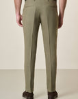 Custom Military Green Linen Trousers
