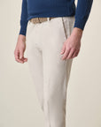 Slim-Fit Light Beige Linen Blend Trousers