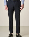 Midnight Blue Virgin Wool Custom Fit Trousers