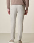 Slim-Fit Stretch Tencel Cotton Grey Trousers