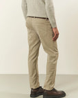 Beige 5-pocket cotton Bull slim fit trousers