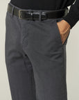 Pantalone grigio resca cotone stretch slim fit-Angelico