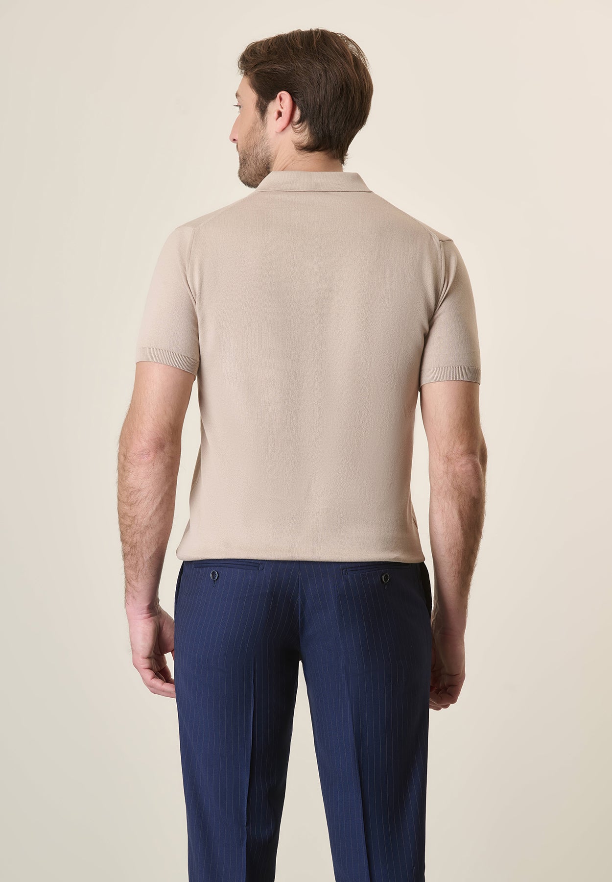 Cotton Knit Rope Polo Shirt