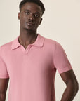 Pink Tricot Cotton Derby Polo Shirt