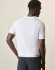 White Tricot Cotton Derby Polo Shirt