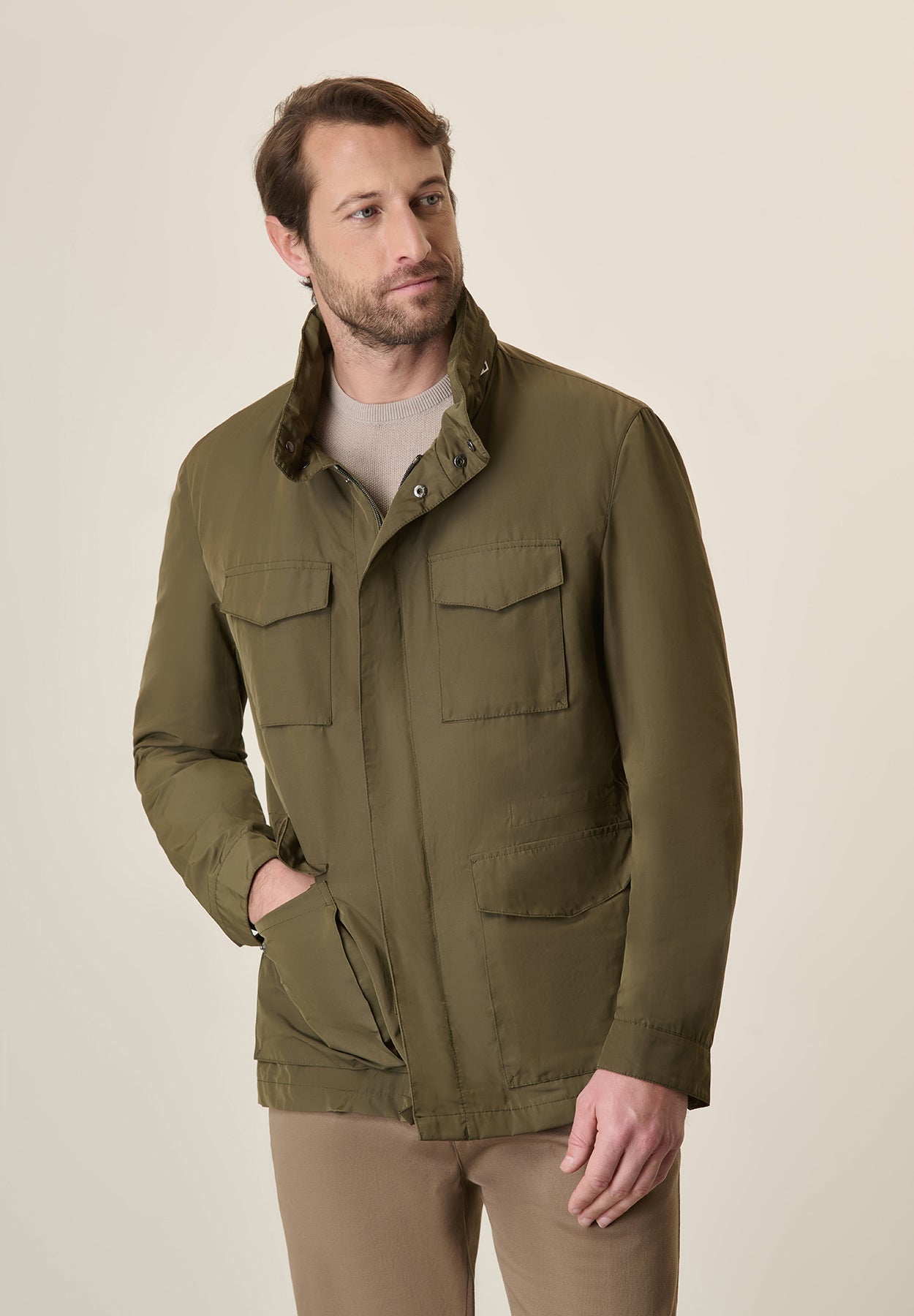 Technical Green Safari Jacket