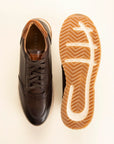 Sneaker marrone pelle stringata-Angelico
