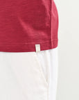 Burgundy slub cotton T-shirt