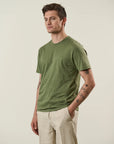 Green slub cotton T-Shirt