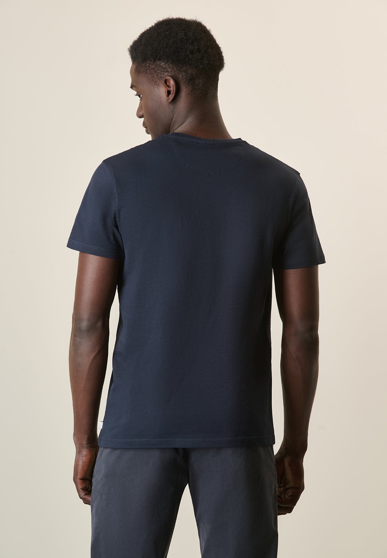 Navy Blue B-Stretch Cotton T-Shirt