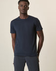 Navy Blue B-Stretch Cotton T-Shirt
