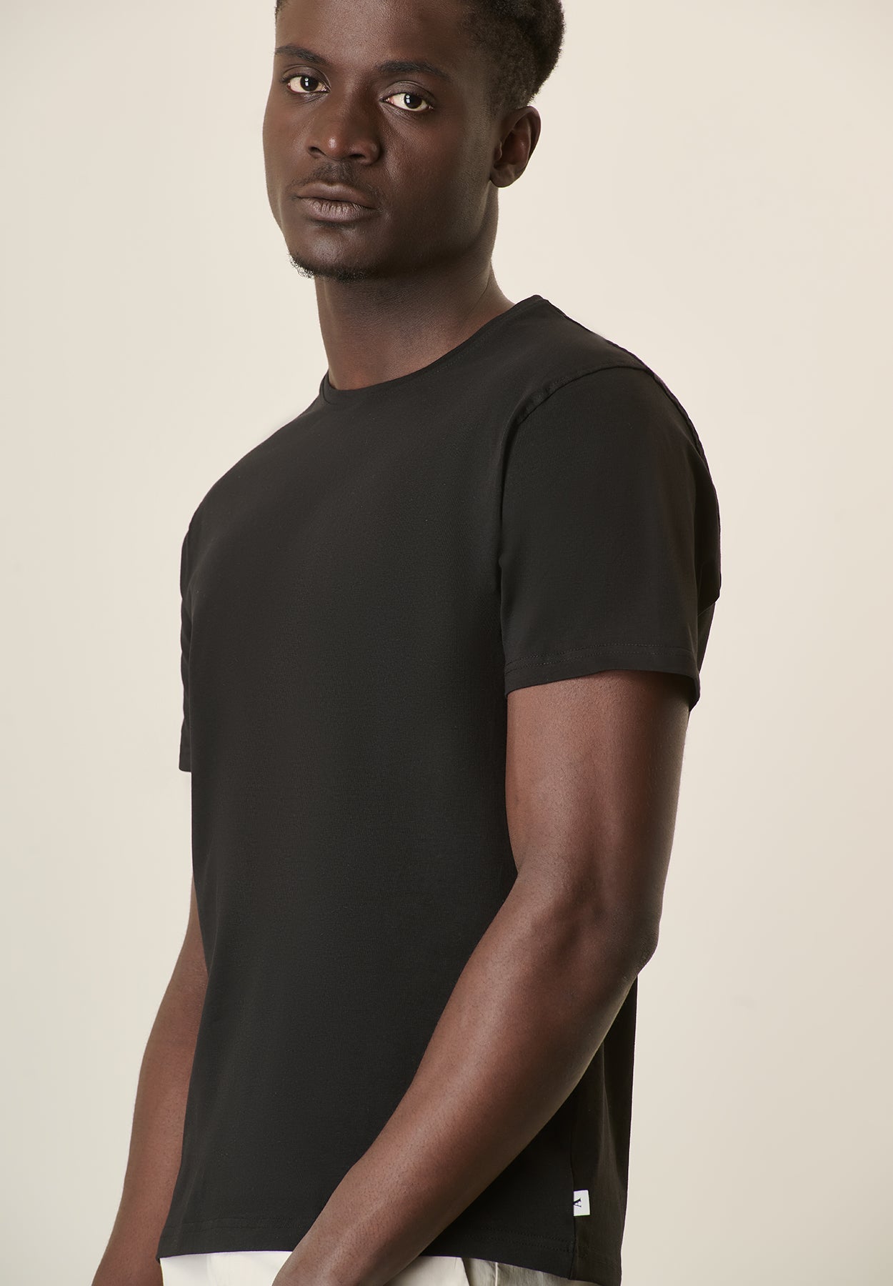 Black B-Stretch Cotton T-Shirt