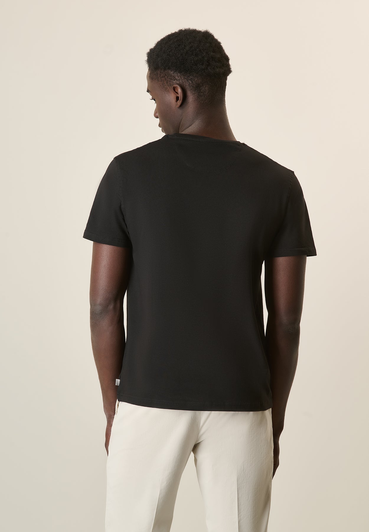 Black B-Stretch Cotton T-Shirt