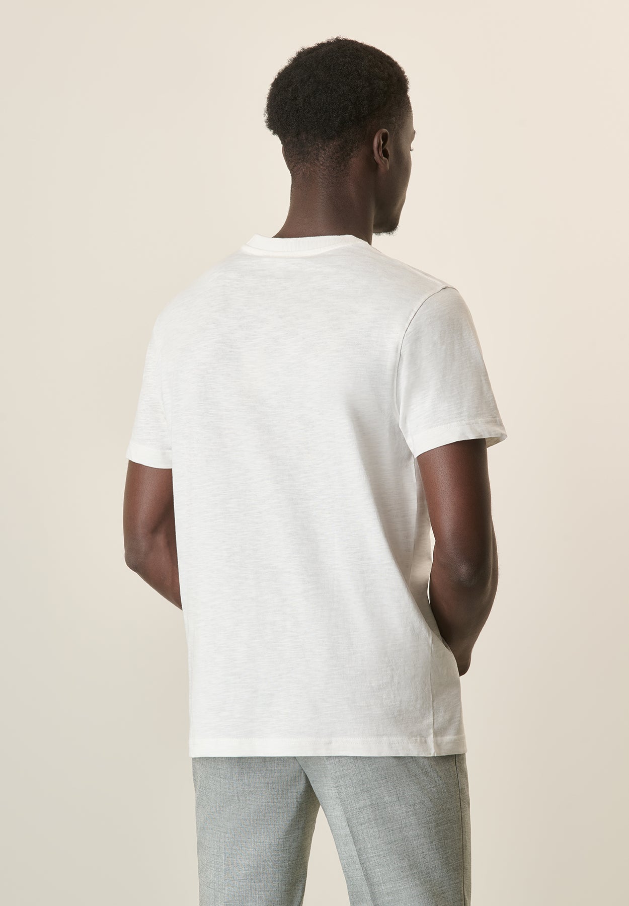 Ecru Slub Cotton T-Shirt