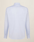 Camicia celeste bianco rigata cotone regular fit-Angelico