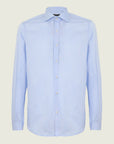 Regular Fit Light Blue And White Striped Cotton Shirt