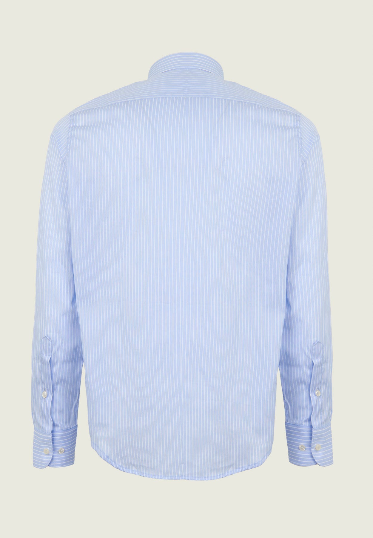 Regular Fit Light Blue And White Striped Cotton Shirt