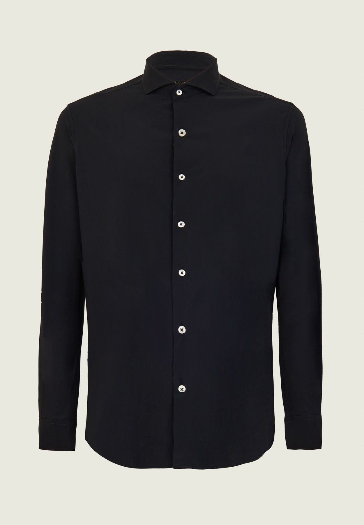 Black Shirt In Custom Fit Performance Fabric Shirt