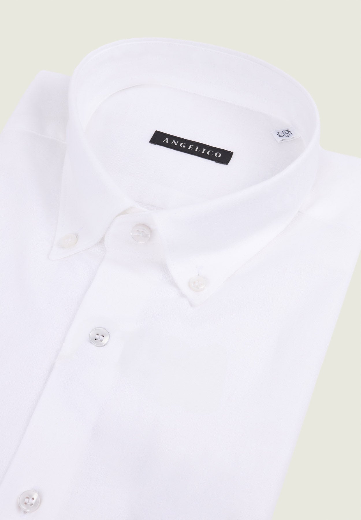 Regular Fit White Short-Sleeved Linen Blend Shirt