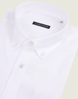 Regular Fit White Short-Sleeved Linen Blend Shirt