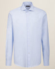 Camicia azzurra quadretto vichy francese regular fit-Angelico