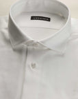 Camicia polo bianca cotone jersey custom fit-Angelico