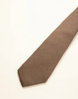 Plain brown wool tie