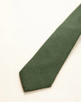 Cravatta lana verde pino unita-Angelico