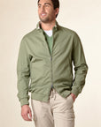 Bomber verde militare cotone zip-Angelico