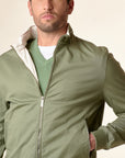Bomber verde militare cotone zip-Angelico