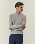 Light gray merino wool turtleneck sweater Lana Gatto