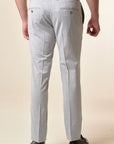 Pantalone grigio tela lana vergine custom fit-Angelico