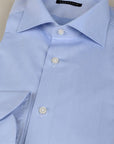 Light blue slim-fit cotton shirt twill frances Azzurro