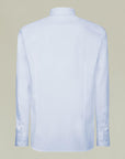 Camicia azzurra twill collo italiano slim-Angelico