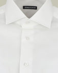 Slim cotton twill shirt French collar