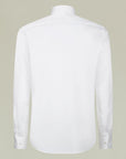 Camicia bianca unita twill Francese regular fit-Angelico