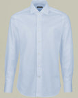 Light blue slim-fit cotton shirt twill frances Azzurro