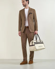 Custom fit Fil a Fil wool burnt suit