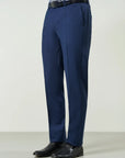 Custom fit blue micro-pattern wool suit