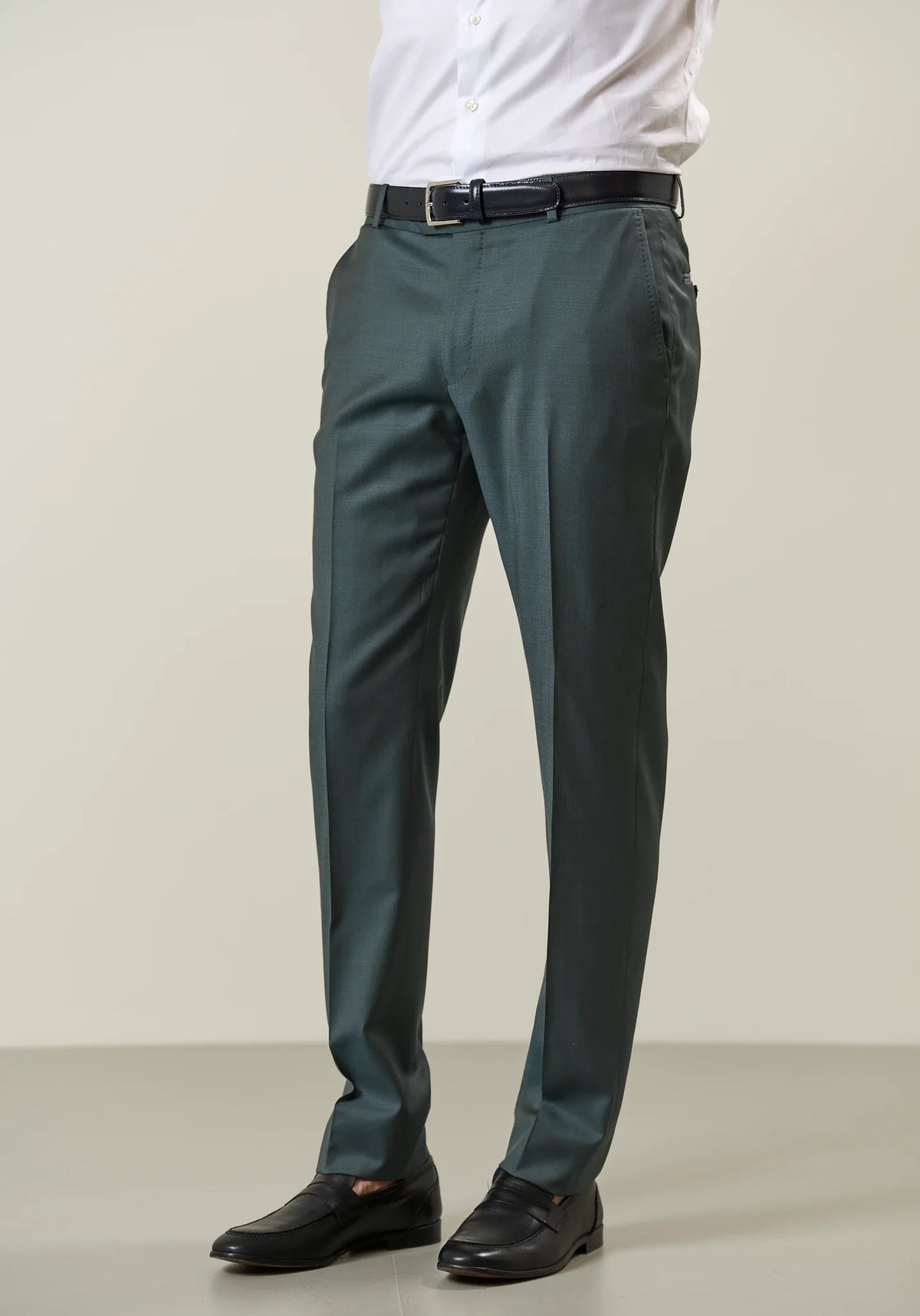 Green sallia wool 110's custom fit suit