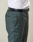 Green sallia wool 110's custom fit suit