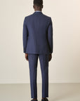 Custom Fit Midnight Blue 100S Virgin Wool Suit
