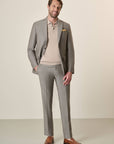 Beige Mohair-Effect Virgin Wool Custom-Fit Suit