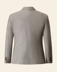 Beige virgin wool suit with mohair effect and comfort fit