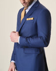 Abito bluette sallia lana custom fit-Angelico